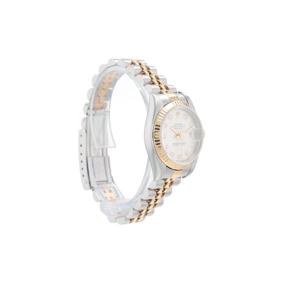 Rolex Ladies Datejust 26mm Two Tone Silver Diamond NS Dial Fluted Jubilee 79173 main image 6